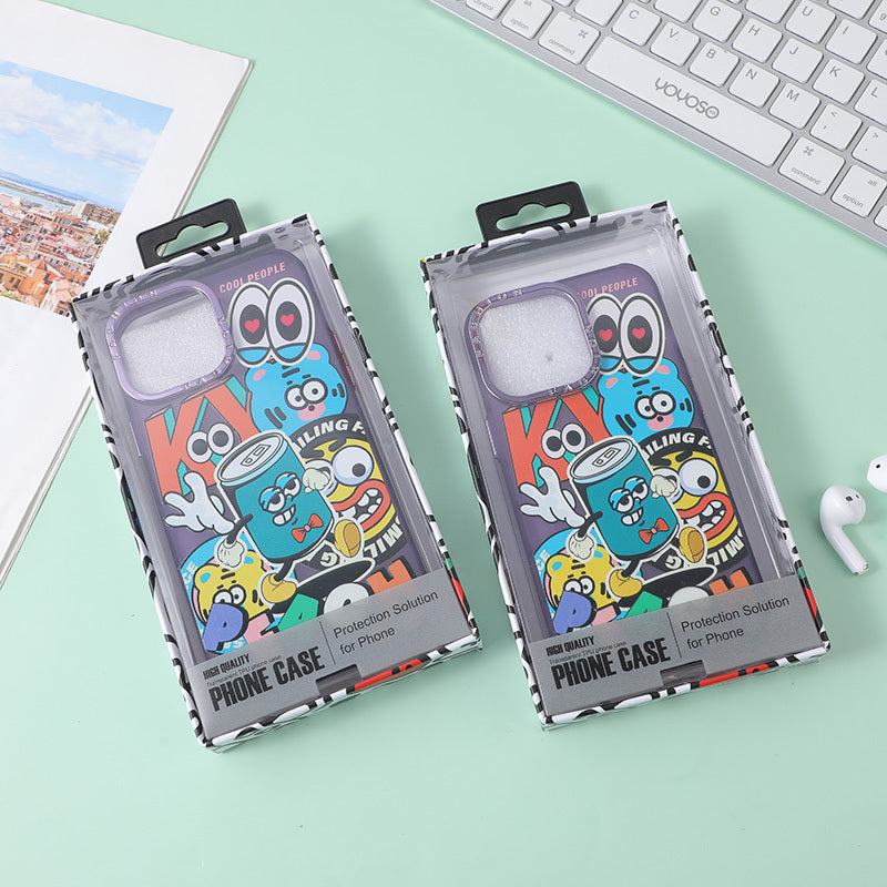Graffiti can skin feeling electroplated Apple 13 Pro Max phone case