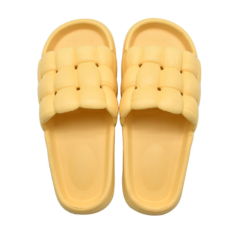 Comfortable women's household slippers yellow 38-39