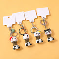 Decompressive spring panda keychain