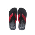 Simple mens flip flops with geometry graphic ribbon-black and red 42-43