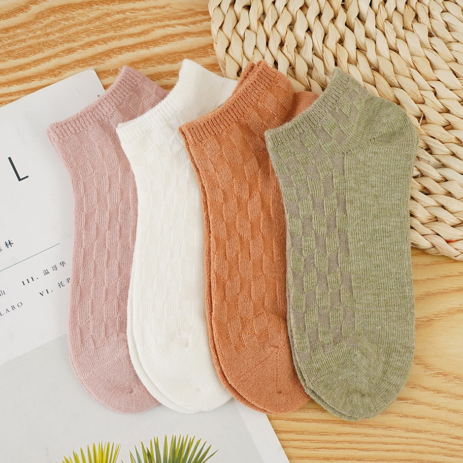 High-grade Japanese style oblique diamond pattern childrens socks- 2 pairs L