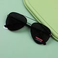 9403 Ultra Lightweight Half Frame Men's Polarized Glasses - Gunmetal Gray