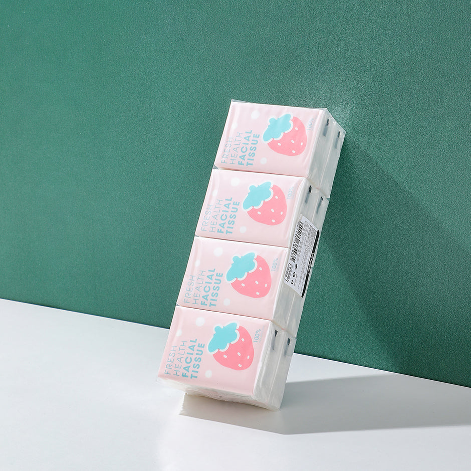 Raw wood pulp mini handkerchief paper-8 packed
