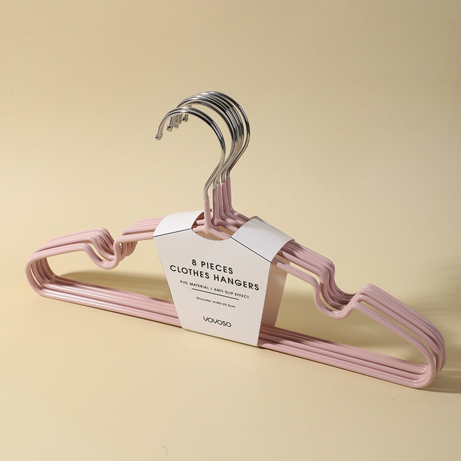 8 clothes hangers-Pink