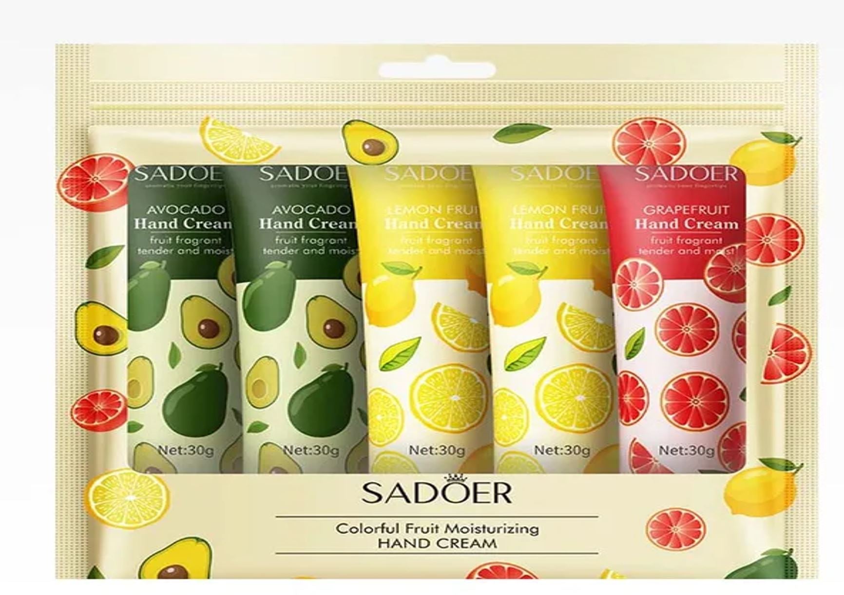 Lemon and avocado handcream set