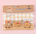 Peach khaki bear series acrylic clip