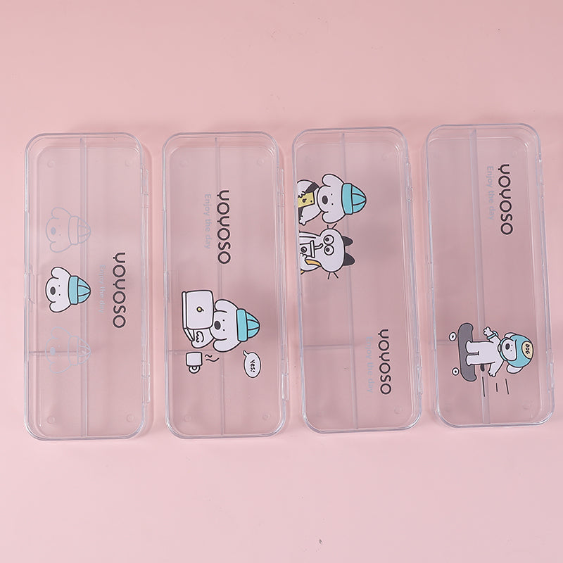 Puppyo happy rules transparent pencil case