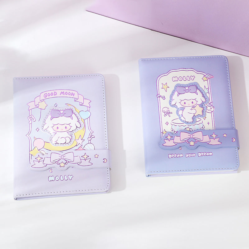 Molly star dream fantasy PU magnetic buckle notebook 36K