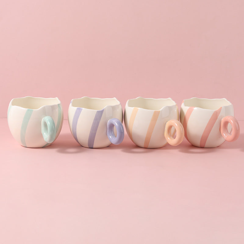 Hand-painted eggshell ceramic cup-350ml