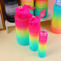 Simple straight drinking plastic cup 3pcs set