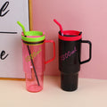 Portable straw plastic cup-1.3L