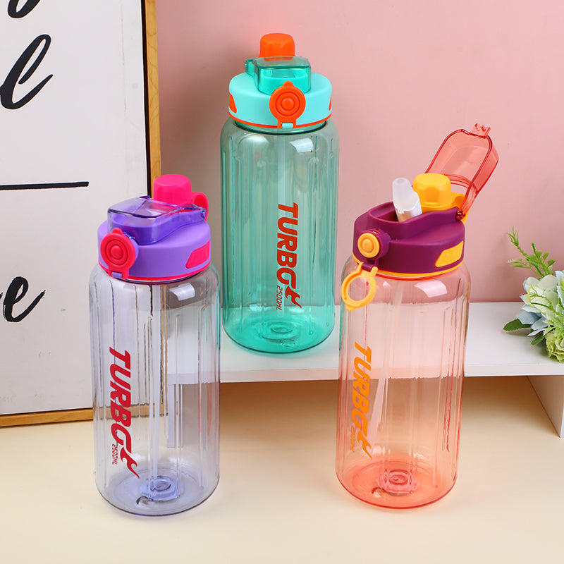 Double drinking pop-up plastic cup-2.2L