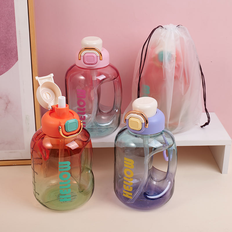 Gradient color large capacity plastic cup-1.1L