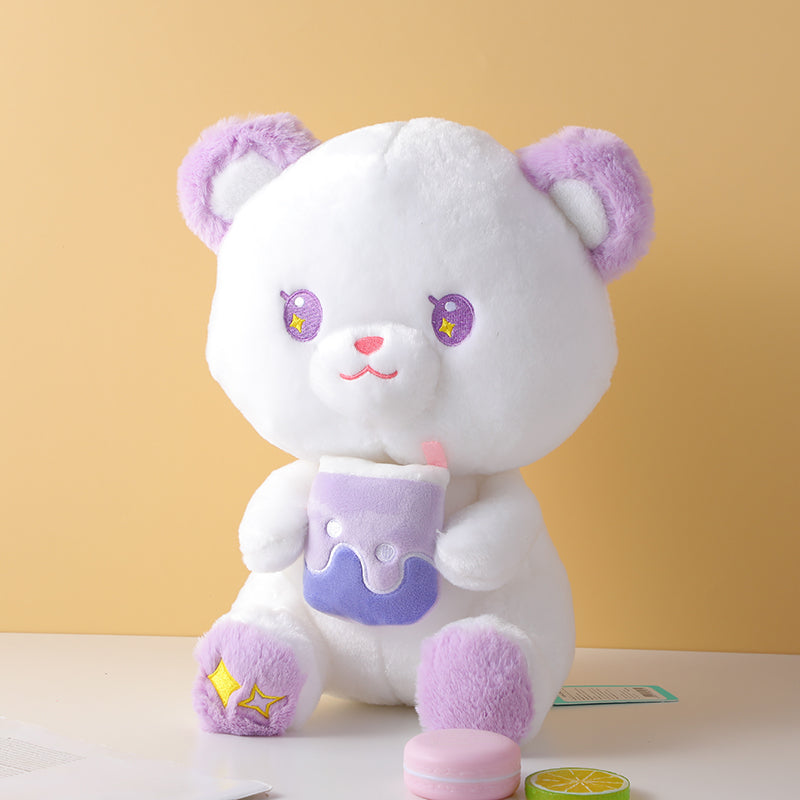 Sitting fruit bear with ice cream plush doll-30cm