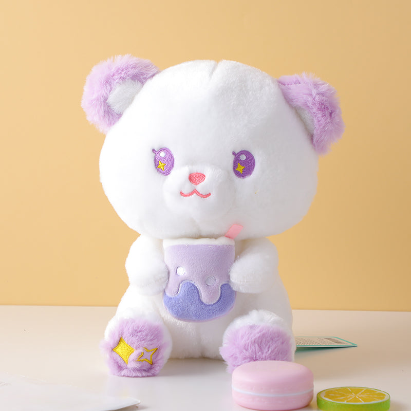 Sitting fruit bear with ice cream plush doll-20cm