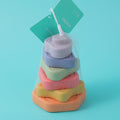Soft plastic geometric stackers 6pcs