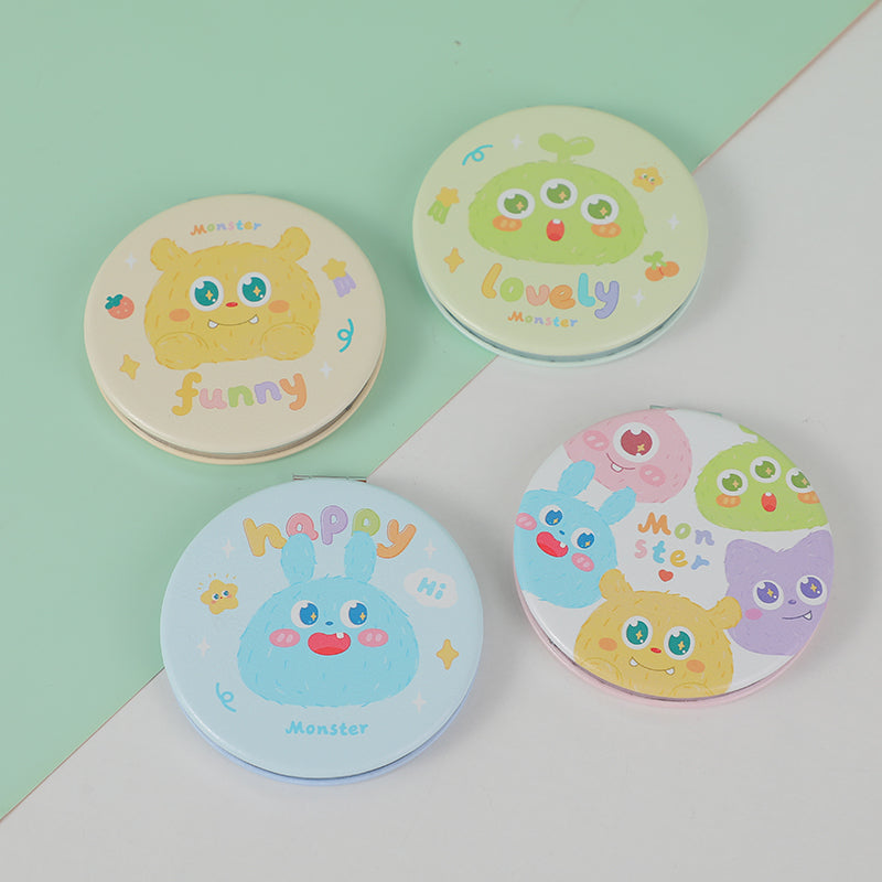 Round happy monster fashion mirror