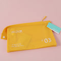 Jelly horizontal cosmetic bag-yellow