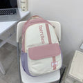 Simple letter backpack-pink