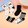 Stripe Style Children's Mid-Calf Socks-M 2？pairs set