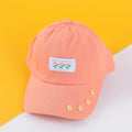 3D flower kids baseball cap-orange