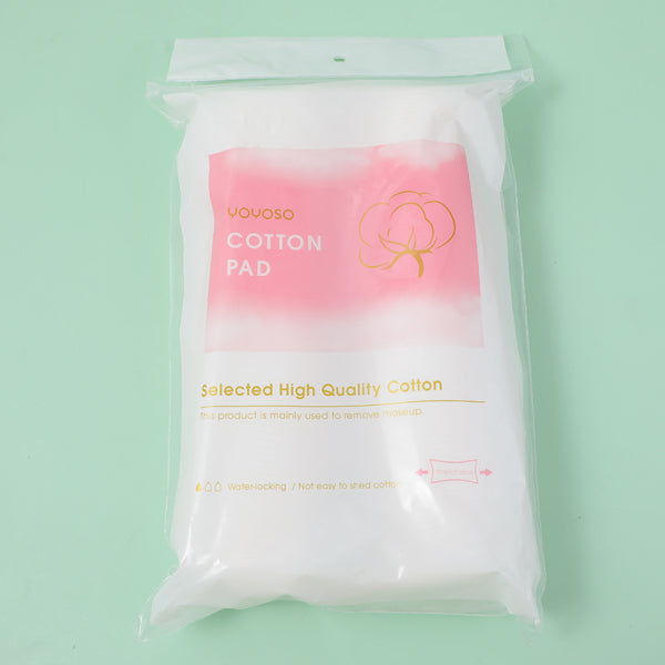 Edge stitched small round double sided plain cotton pad 80pcs*2 packs