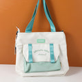Simple shopping bag with shoulder strap-green