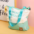 Simple english letter shopping bag-green