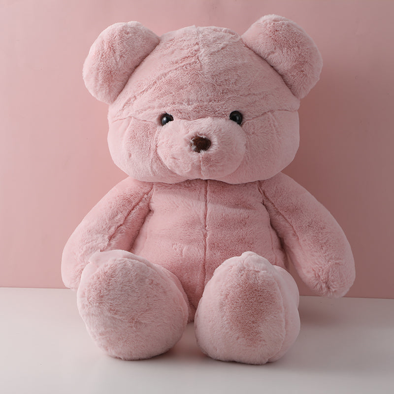 Simple pink bear throw pillow plush doll-65cm