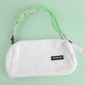 Lanyard crossbody bag with zipper-white
