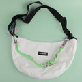Lanyard simple crossbody bag with zipper-white