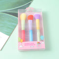Colorful facial makeup brush 3pcs set