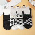 Contrasting color double ribs top men's socks