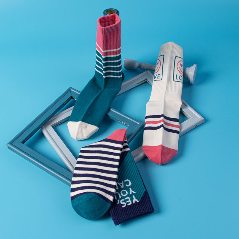 High elastic sweet and cool style women's mid-calf socks