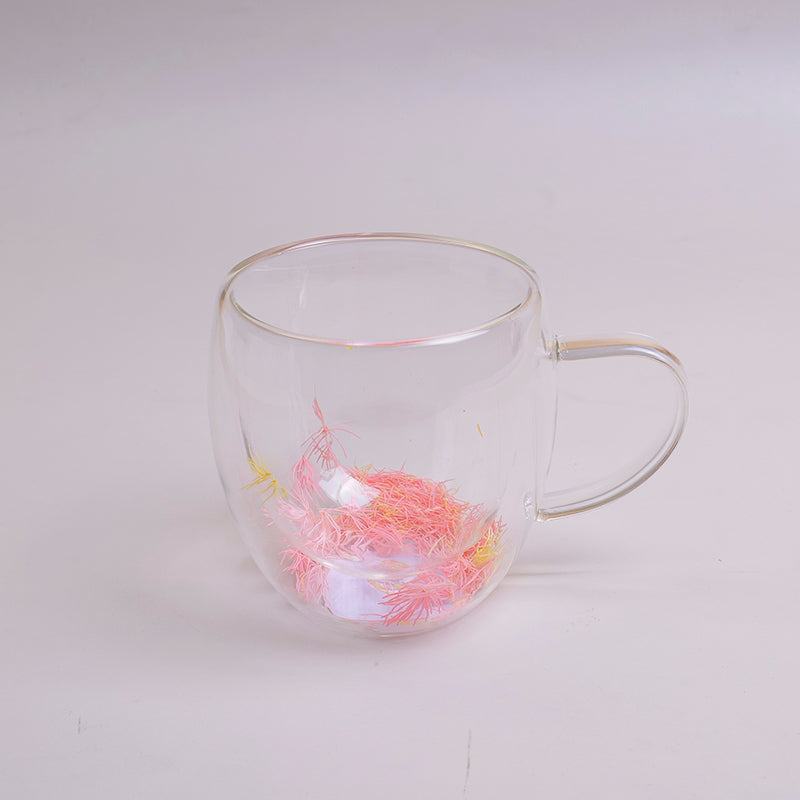 Pink dried flowers Glass - 250ml