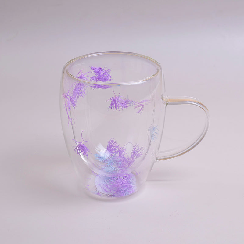 Purple dried flowers Glass - 350ml