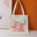 Embroidered canvas shopping bag