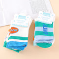 Parallel bars sports style children's mid-calf socks size M-two pairs