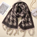 Houndstooth rough braid thickened women's scarf