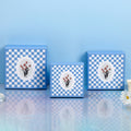 Blue wind chime square gift box S