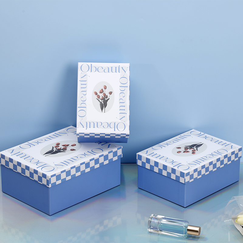Blue wind chime rectangular gift box M