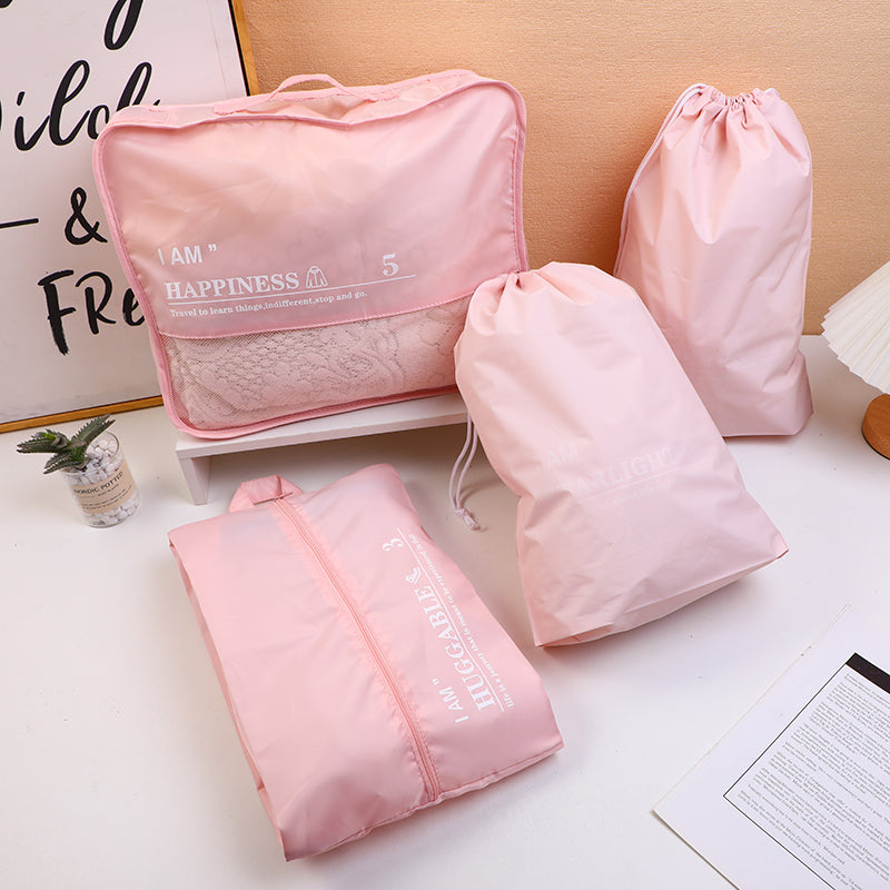 Portable Travel Organizer Set - Pink