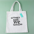 Simple english letters shopping bag