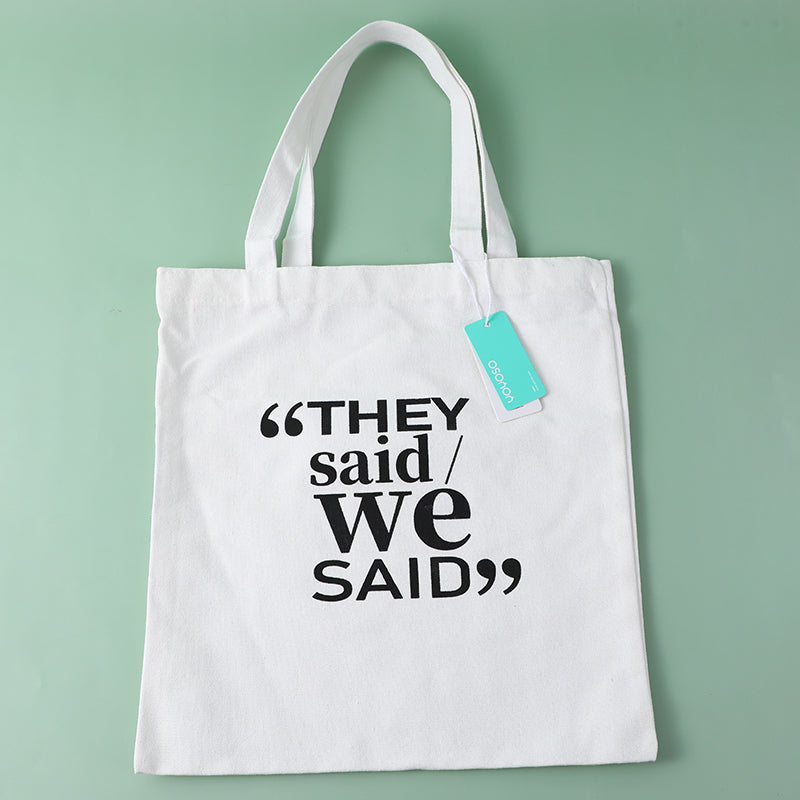 Simple english letters shopping bag