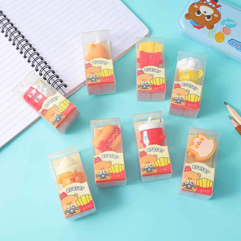 Stereoscopic eraser-foodie alliance eraser