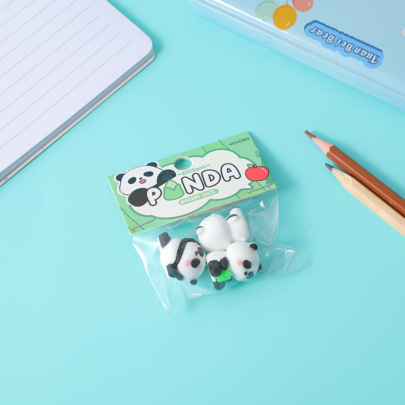 YOYO Panda series sharing bagged eraser set