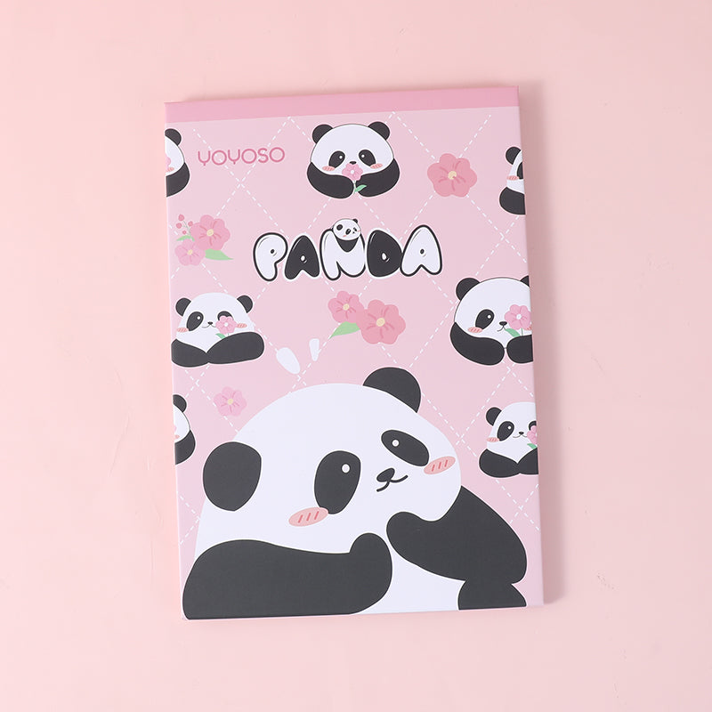 YOYO Panda series cute folding paper mirror-pink