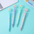 Crystal girl side push gel pen-black