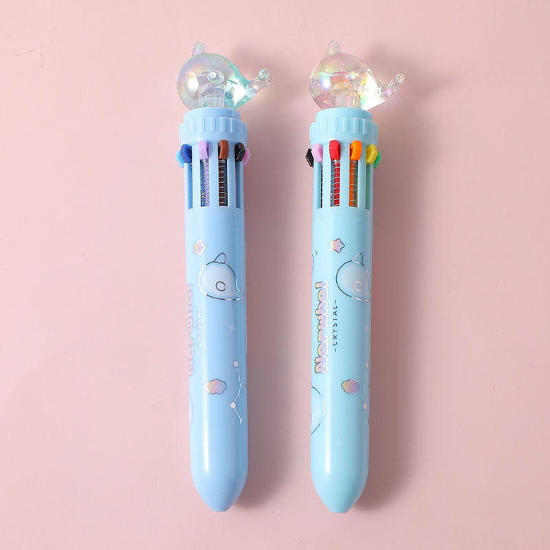 Crystal love ten-color ballpoint pen