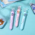 Crystal long-eared rabbit ten-color ballpoint pen